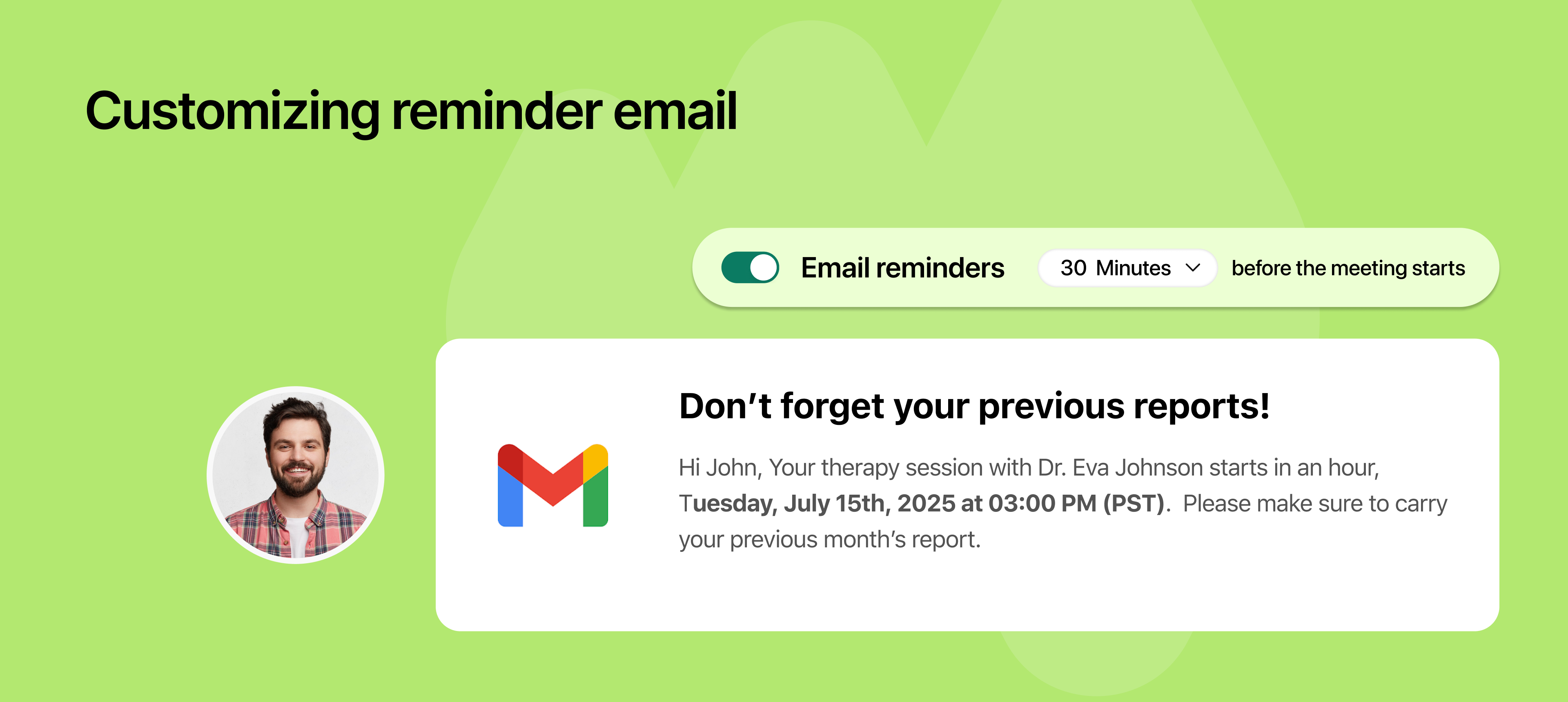 Banner Customising reminder email for different reminders.png